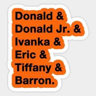 The Trumps Black Sticker